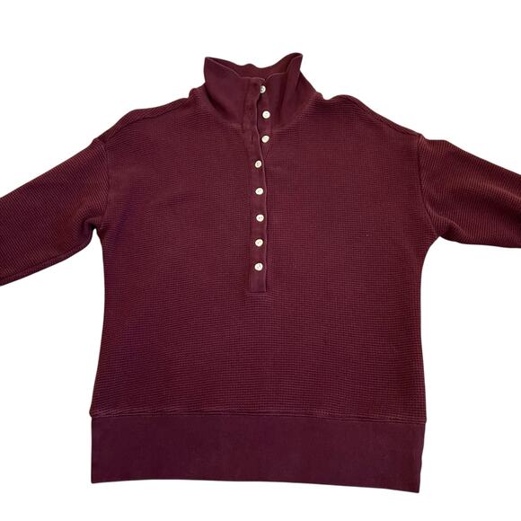 Negative Underwear Sz S Waffle Knit Pullover in Garnet Luxorious Loungewear - Picture 11 of 16